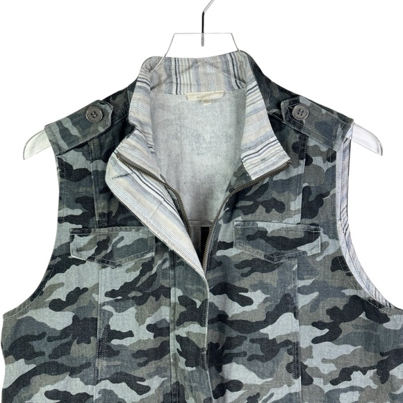 Mystree Camo Army Vest 100% Cotton Trendy Stylish Streetwear Women's Size Large - Picture 9 of 14